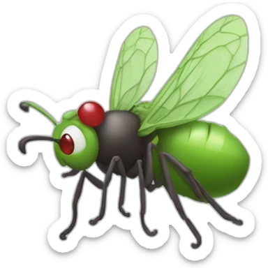 Une mouche sur une canette de monster sticker
