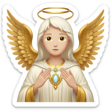 Aesthetic biblical faceless archangel sticker