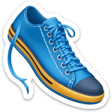 make an emoji of blue shoe laces only- they should be long and stringy sticker