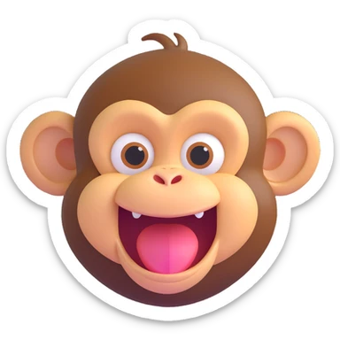 Monkey laugh  sticker