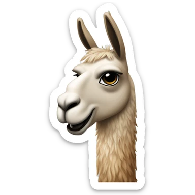 llama-agree with some Pakistani sindhi touch  sticker