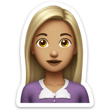 girl head halloween sticker