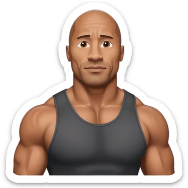 Dwayne Johnson physique sticker
