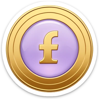 I need you to recreate this image exactly as is but make the color of the coin a ver light purple hue give me three options with different hues of purple sticker