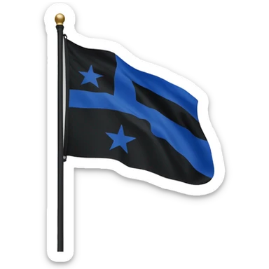 Blue lives matter flag  sticker