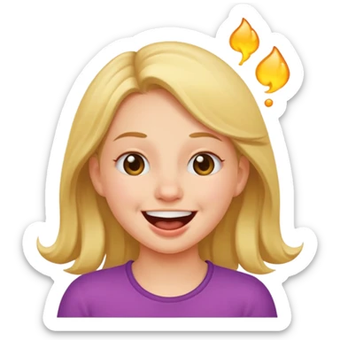 A girl is farting sticker