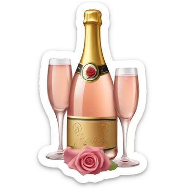 Champán rose sticker