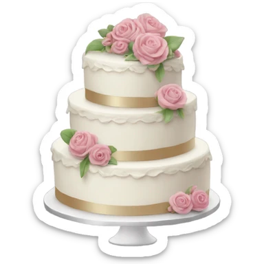 Wedding cake with 3 flora sticker