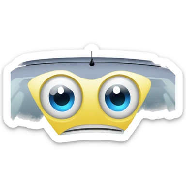 wiper blades on windshield sticker