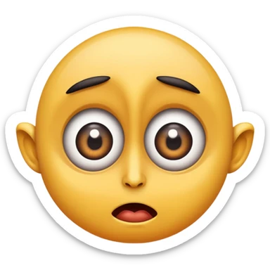 Crazy looking tweeker with huge eyes sticker