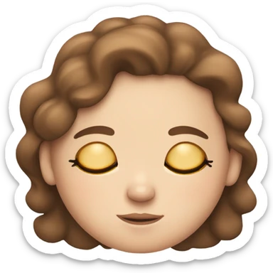 White girl with frekles Brown hair sleeping  sticker