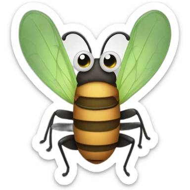 goofy looking bug] sticker