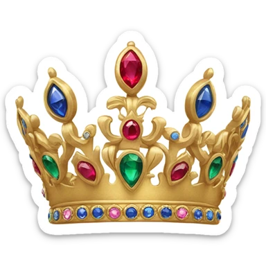 golden crown for a king  sticker