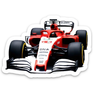 the f1 car of charles leclerc  sticker