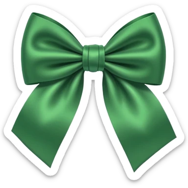 Green bow emoji sticker