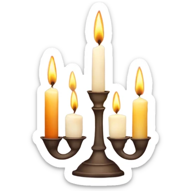 Shabbat shalom with candles  sticker