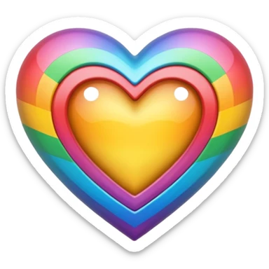 Corazón de arcoíris  sticker