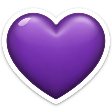 Dark purple heart  sticker