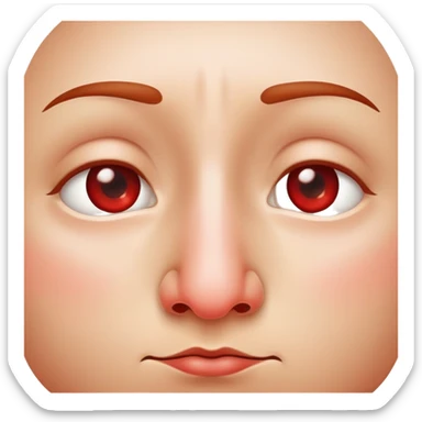 nose with redness under nostrils sticker