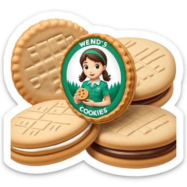 wendy’s and Girl Scout cookies add Wendy’s logo sticker