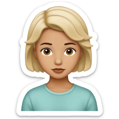 Chico morenito de cabello chico con chica blanquita de cabello corto y ondulado sticker