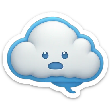 thinking cloud sticker