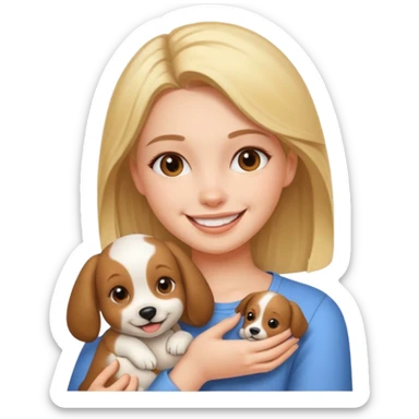 cachorrinho e sua dona  sticker