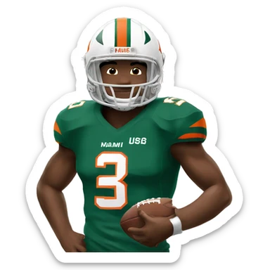 Miami hurricanes football sticker