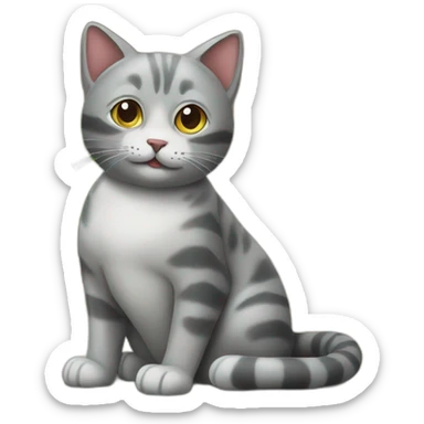 cat garden furniture sticker