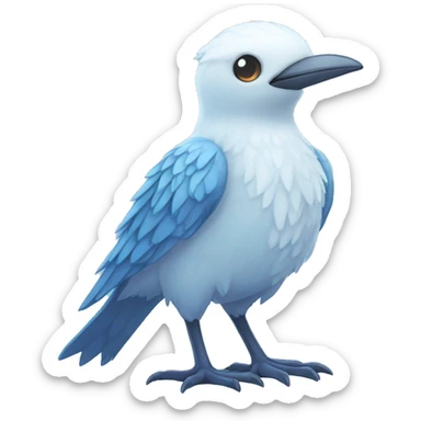 Fantasy legendary ice bird Fakemon full body sticker
