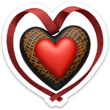 Black heart with bandage sticker