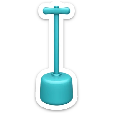 turquoise toilet plunger sticker
