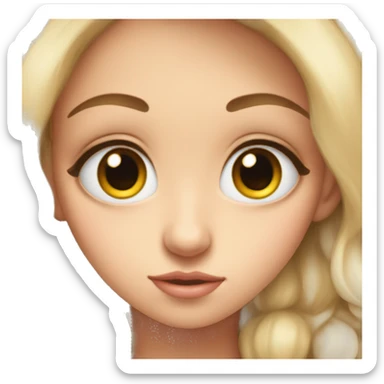 big eyes,cute and pretty girl sticker