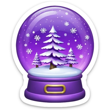 Snow globe purple sticker