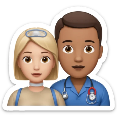 Male and Female CPR Instructor sticker