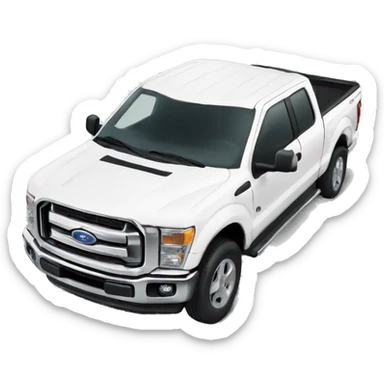 Ford white with black roof sticker