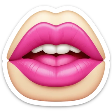 Pink kiss lipstick  sticker