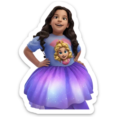 princess peach inspired portrait sticker