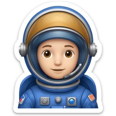 Engineer in an blue astronaut suit sticker