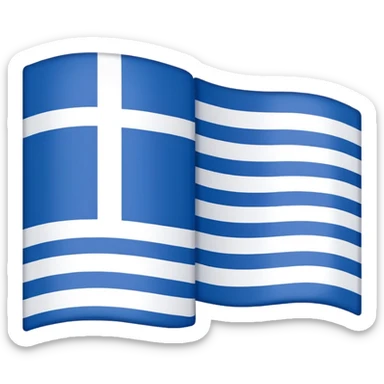 Greece flag without blue only the white stripes sticker