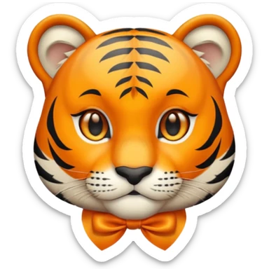 cute tiger wins medal sticker