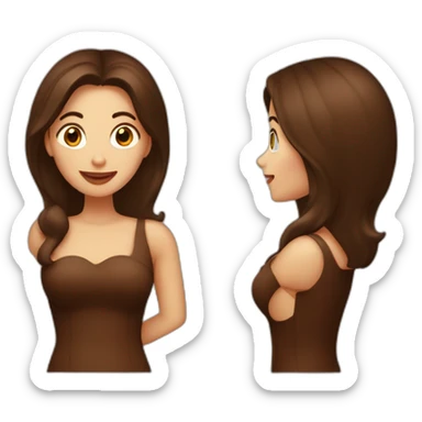 Mujer bella envuelta en chocolate sticker