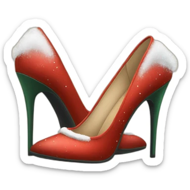 chirstmas-high-heel-shoes sticker