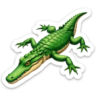 Dead alligator that flipped over on its back sticker