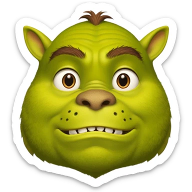 Gros chat qui ressemble à Shrek sticker