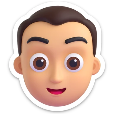 sigma male emoji, smirking, dark eyebrows, dangerous and handsome, tough demeanor sticker