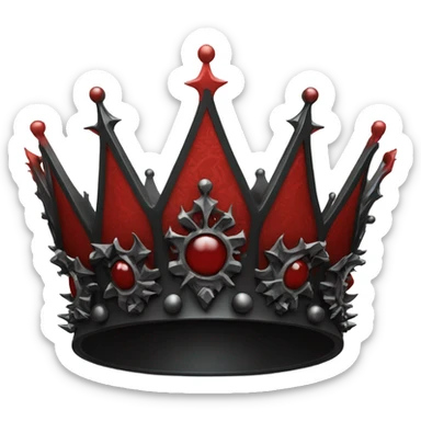 red and black gothic death crown  sticker