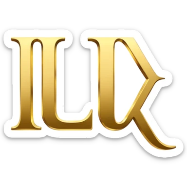 emoji of text "LUX" in times new roman font  sticker