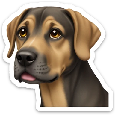 Black￼ mouth cur dog sticker
