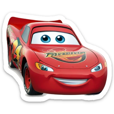 Disney cars lightning mcqueen in Christmas decorations sticker
